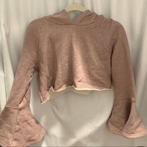 Nordstrom Cropped Bell Sleeve Hoodie